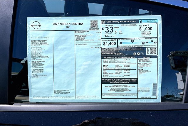 New 2027 Nissan Sentra SV w/ Floor Mat Package FWD image 12