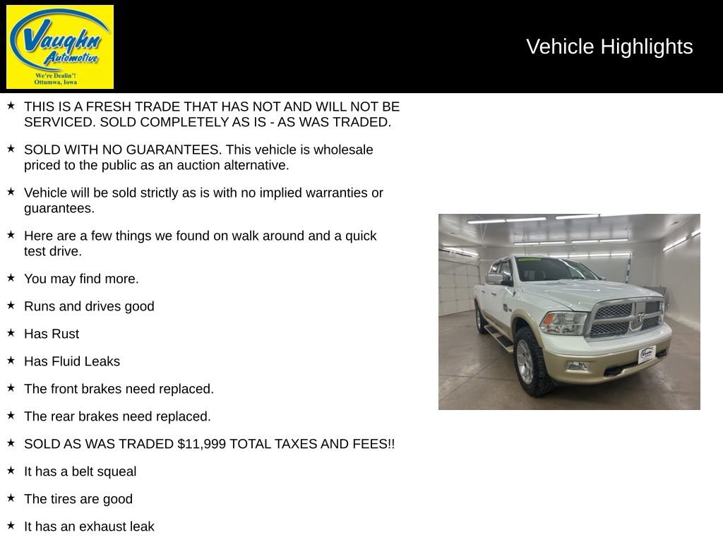 Used 2011 RAM 1500 Laramie Longhorn w/ Protection Group image 2