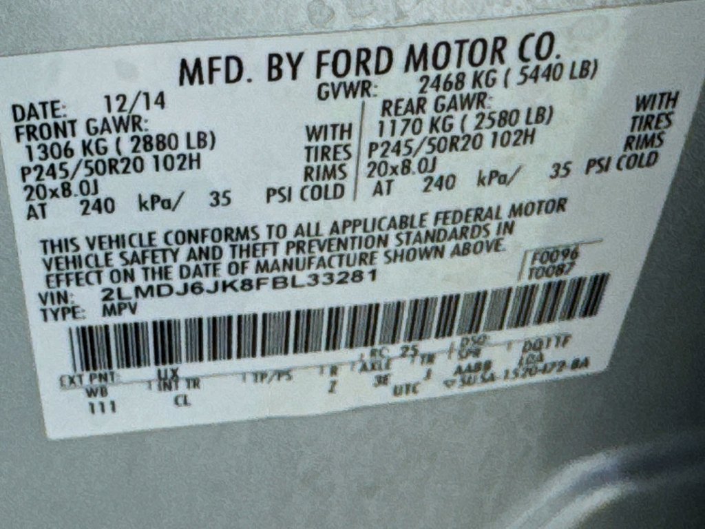 Used 2015 Lincoln MKX FWD w/ Equipment Group 102A image 41