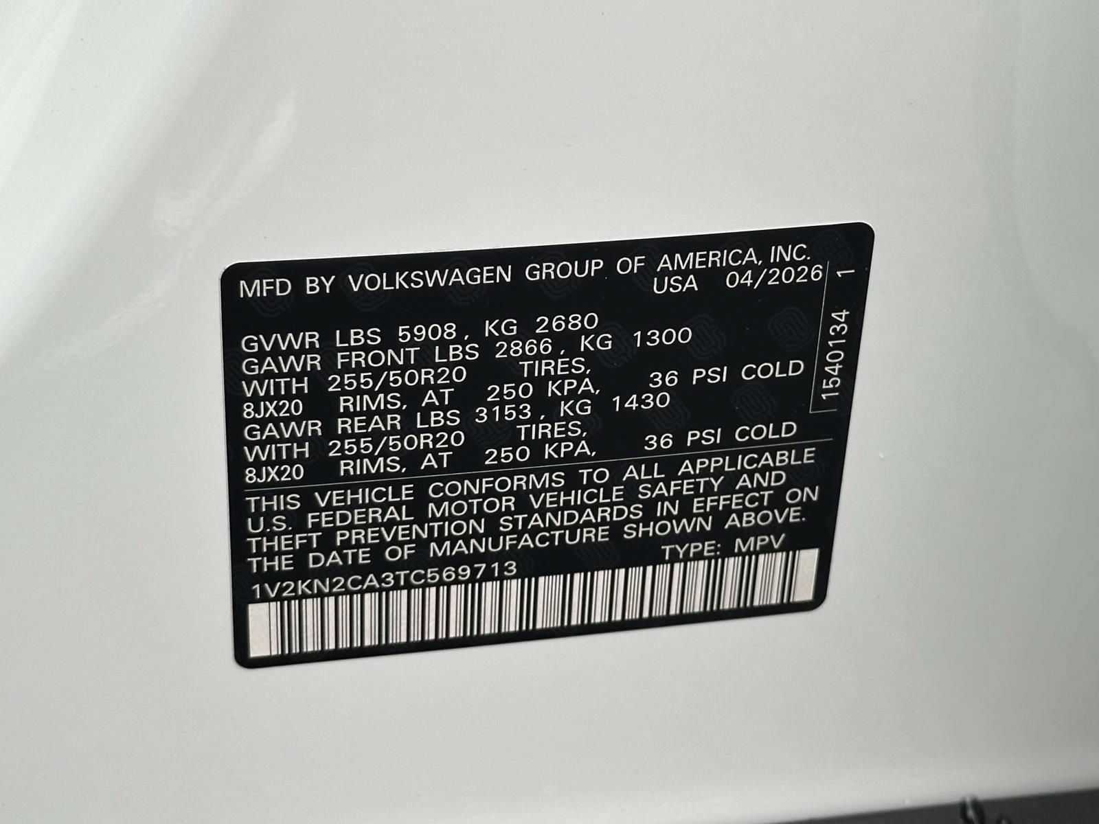 New 2026 Volkswagen Atlas SE AWD/4WD image 16