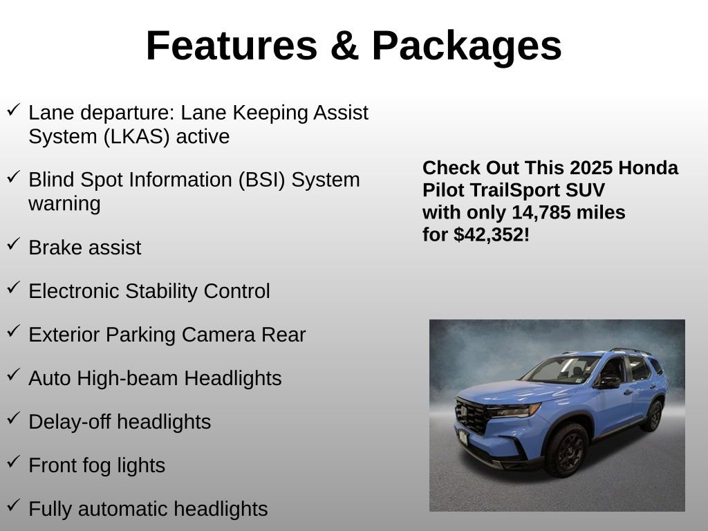 Certified 2025 Honda Pilot TrailSport image 20