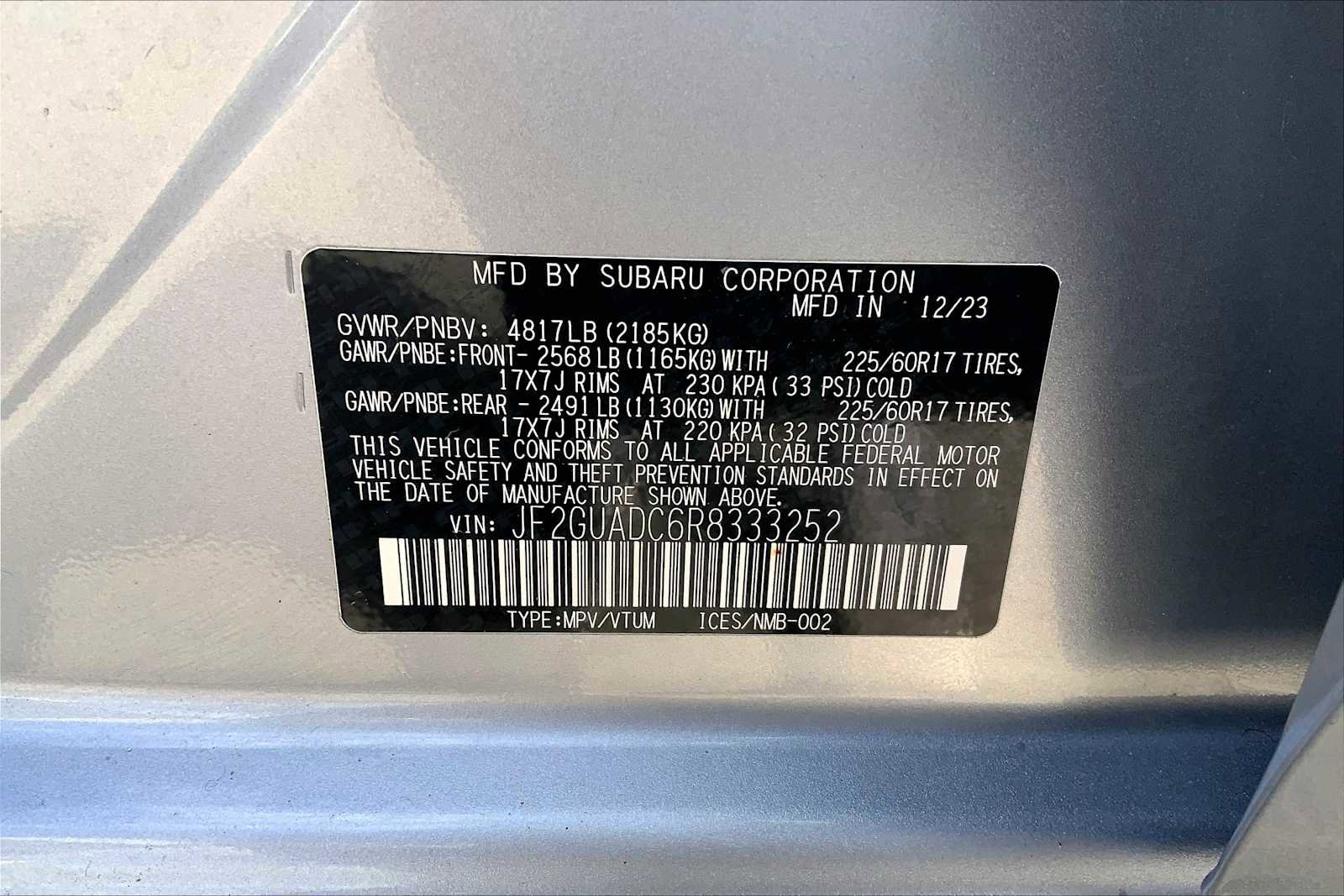 Certified 2024 Subaru Crosstrek 2.0i Premium AWD/4WD image 34