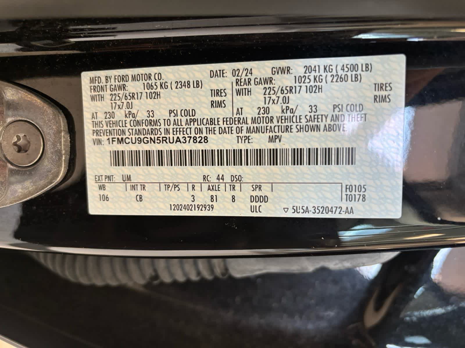 Certified 2024 Ford Escape Active AWD/4WD image 14