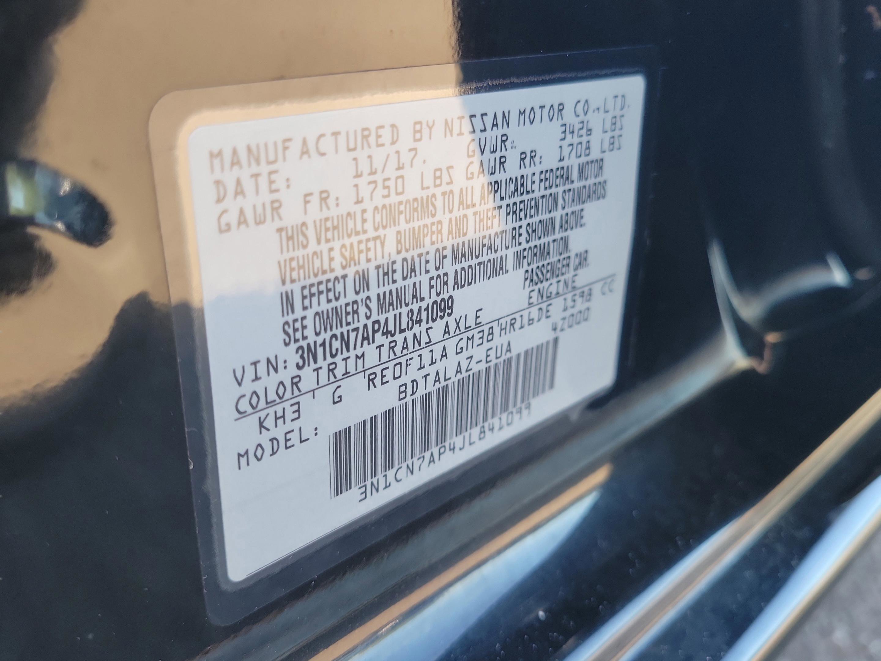 Used 2018 Nissan Versa S Plus image 32