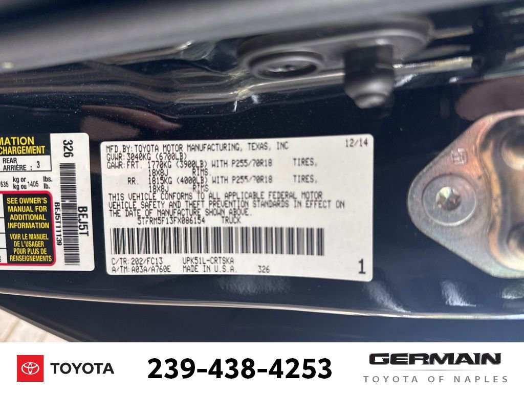 Used 2015 Toyota Tundra SR5 w/ SR5 Upgrade Package RWD image 23