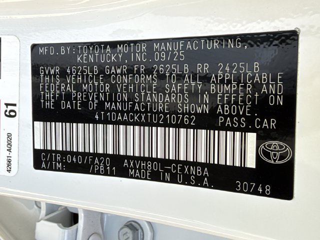 Certified 2026 Toyota Camry LE FWD image 26