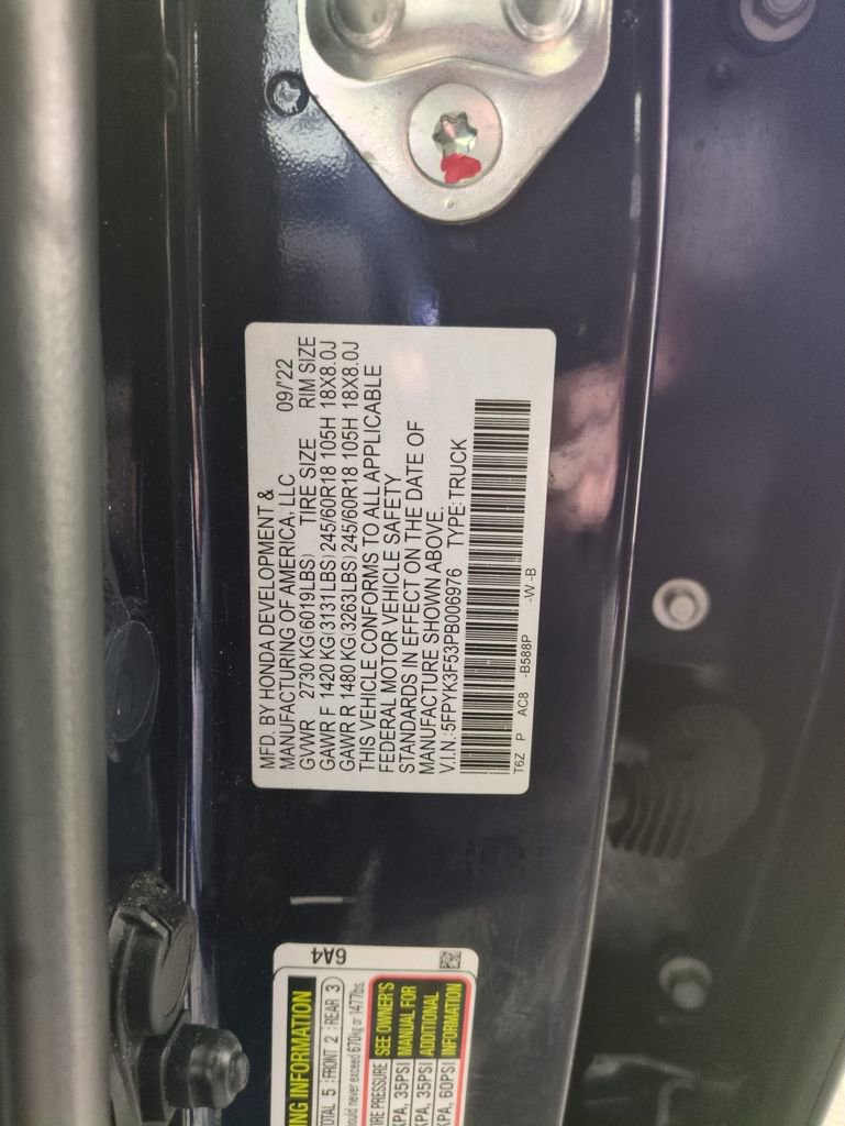 Certified 2023 Honda Ridgeline RTL image 29