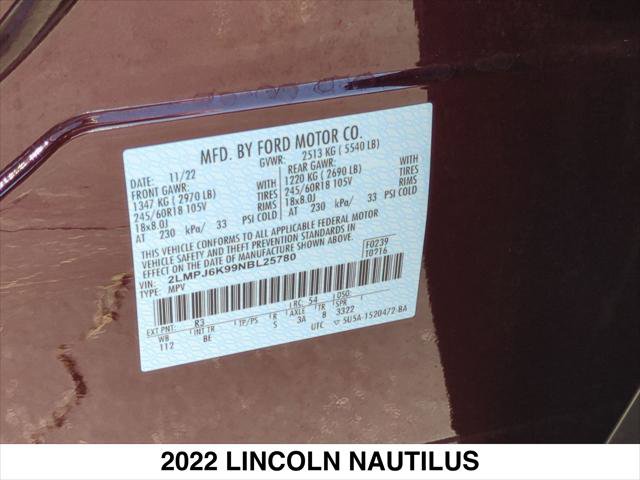 Certified 2022 Lincoln Nautilus Reserve image 29