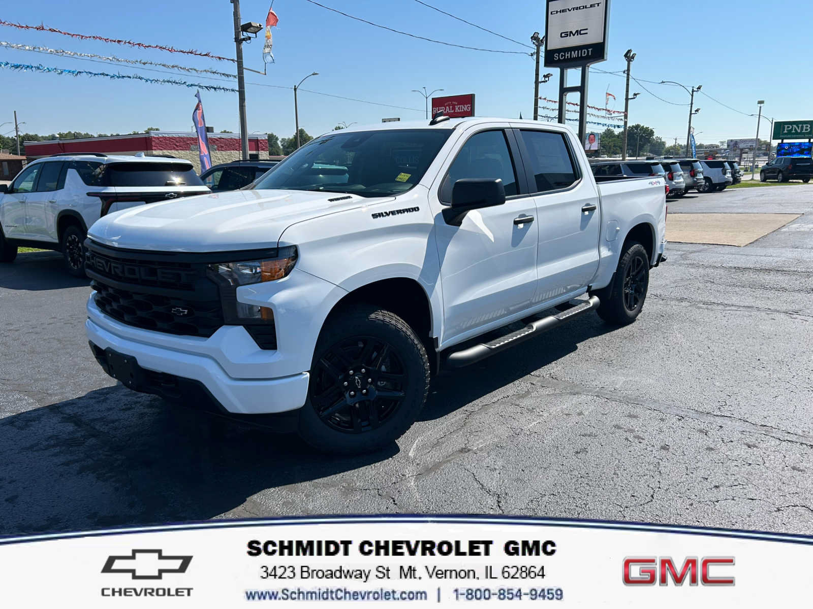 New 2026 Chevrolet Silverado 1500 Custom w/ Turbomax Blackout Package AWD/4WD image 1