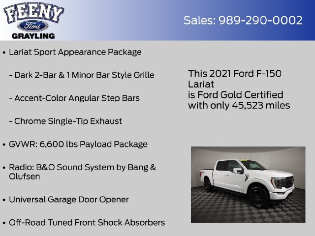 Certified 2021 Ford F150 Lariat w/ Equipment Group 502A High AWD/4WD image 28