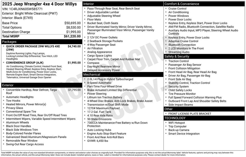 Certified 2025 Jeep Wrangler Willys 4xe image 35