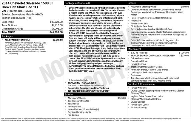 Used 2014 Chevrolet Silverado 1500 LT w/ All Star Edition AWD/4WD image 34