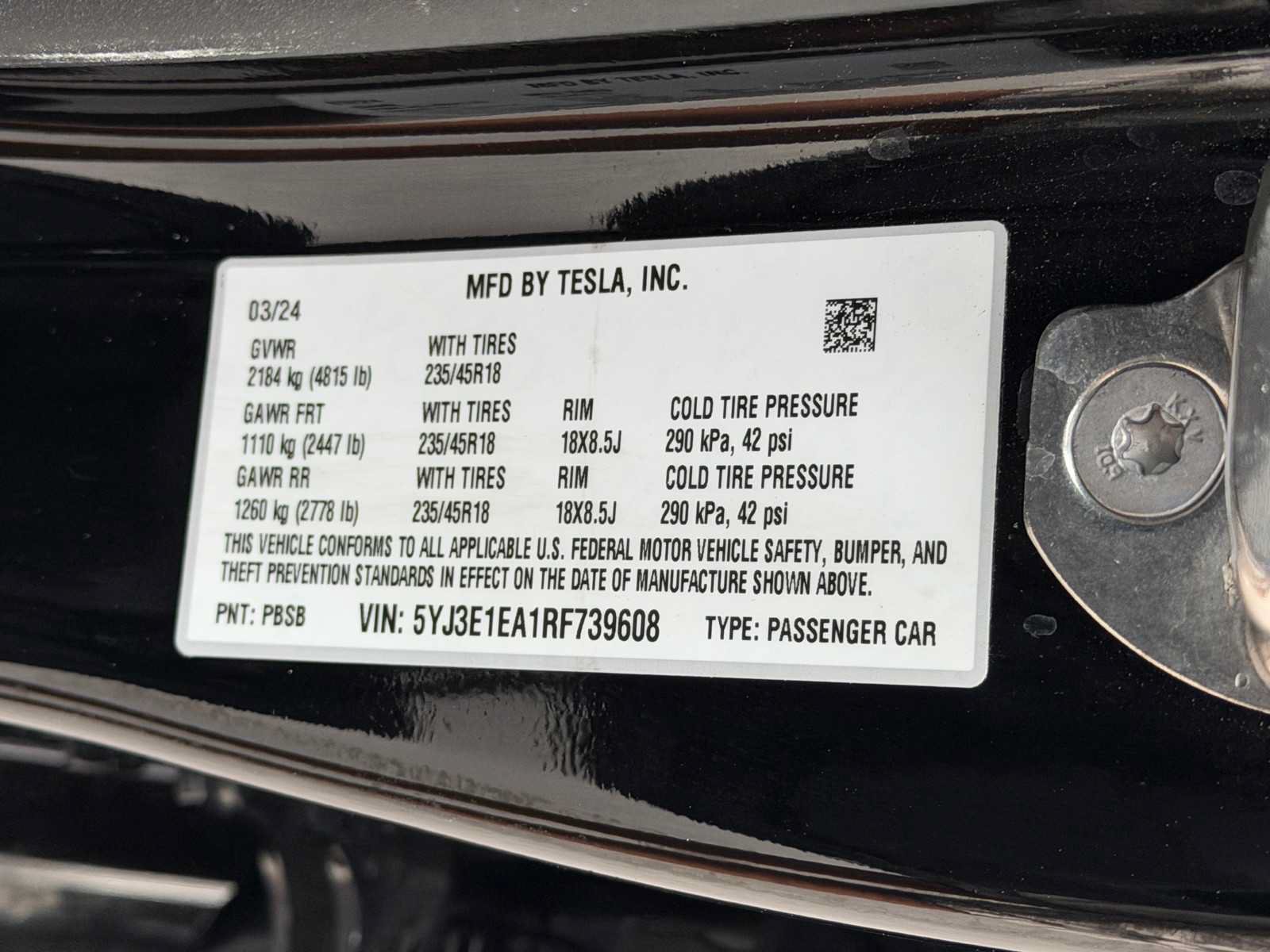 Used 2024 Tesla Model 3 Standard Range RWD image 33