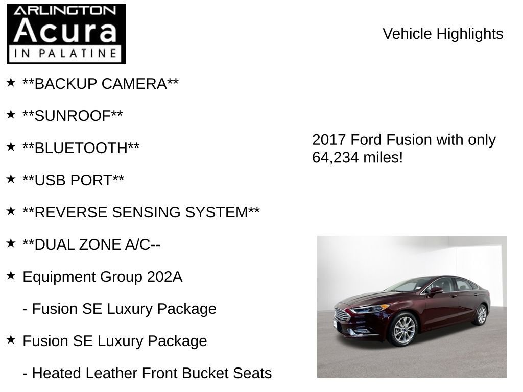 Used 2017 Ford Fusion SE w/ Fusion SE Technology Package image 8