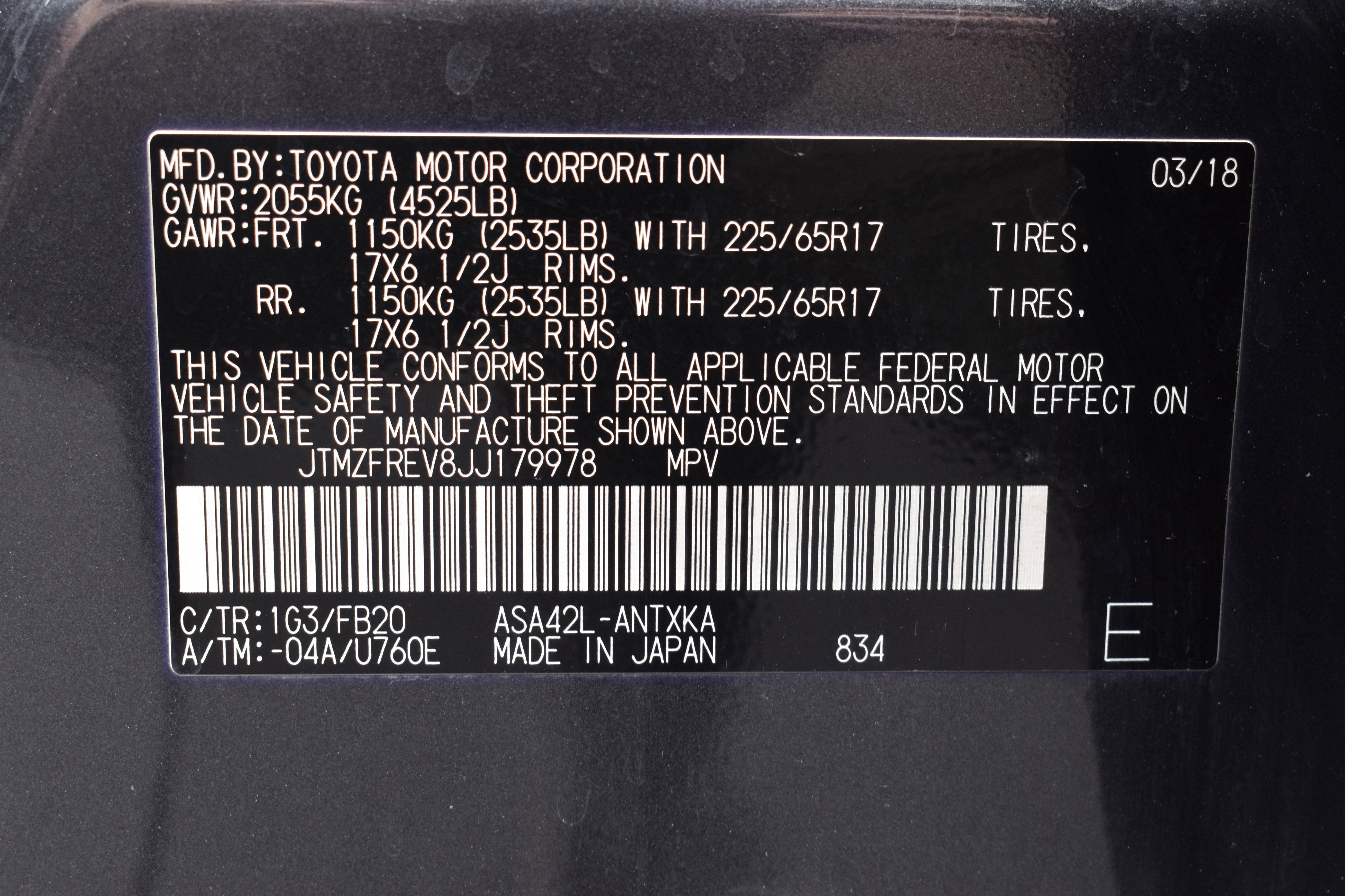 Used 2018 Toyota RAV4 LE w/ All Weather Liner Package image 39