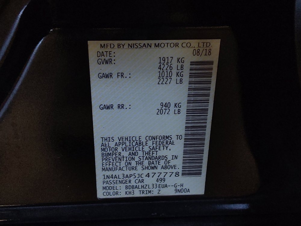 Used 2018 Nissan Altima 2.5 SR w/ SR Special Edition image 33