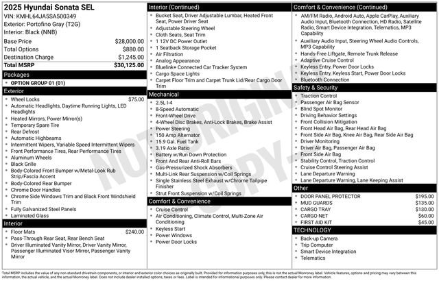 Certified 2025 Hyundai Sonata SEL FWD image 31