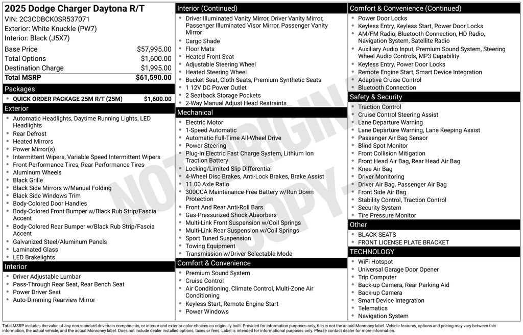 New 2025 Dodge Charger R/T w/ Quick Order Package 25M R/T image 6