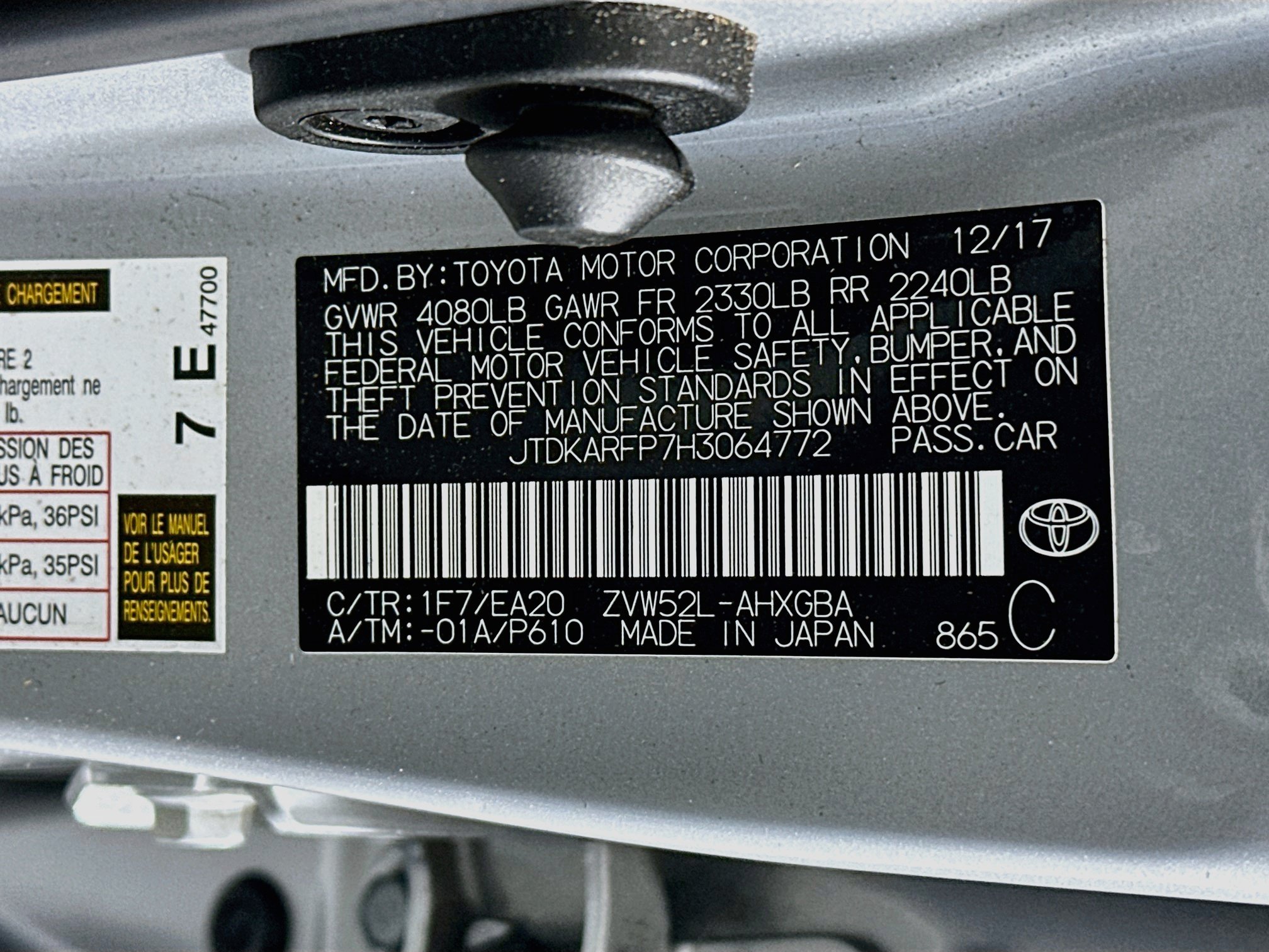 Used 2017 Toyota Prius Prime Premium FWD image 12