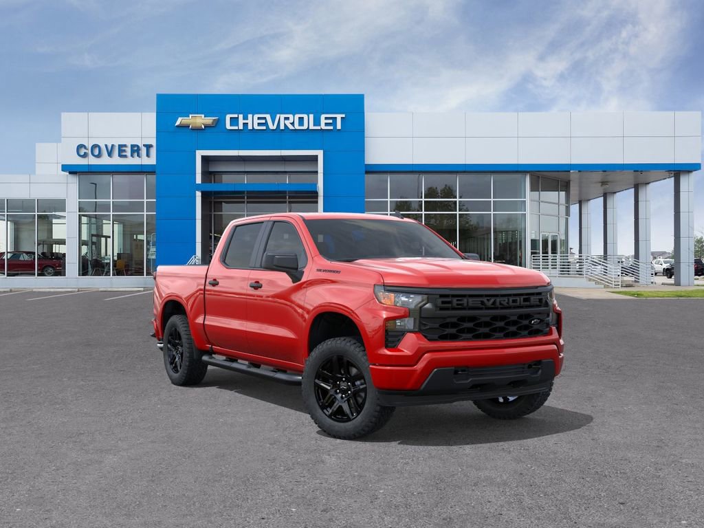New 2026 Chevrolet Silverado 1500 Custom w/ Turbomax Blackout Package RWD image 1