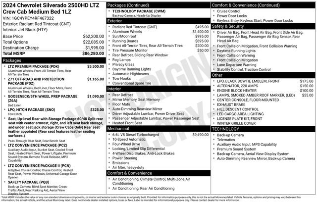 Used 2024 Chevrolet Silverado 2500 LTZ w/ LTZ Premium Package AWD/4WD image 3