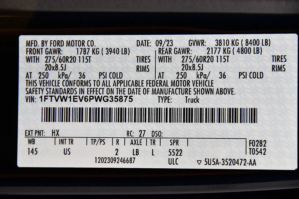 Used 2023 Ford F150 Lightning XLT w/ Equipment Group 312A High AWD/4WD image 16