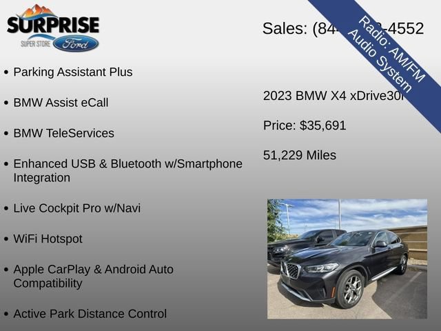 Used 2023 BMW X4 xDrive30i w/ Parking Assistance Package AWD/4WD image 16