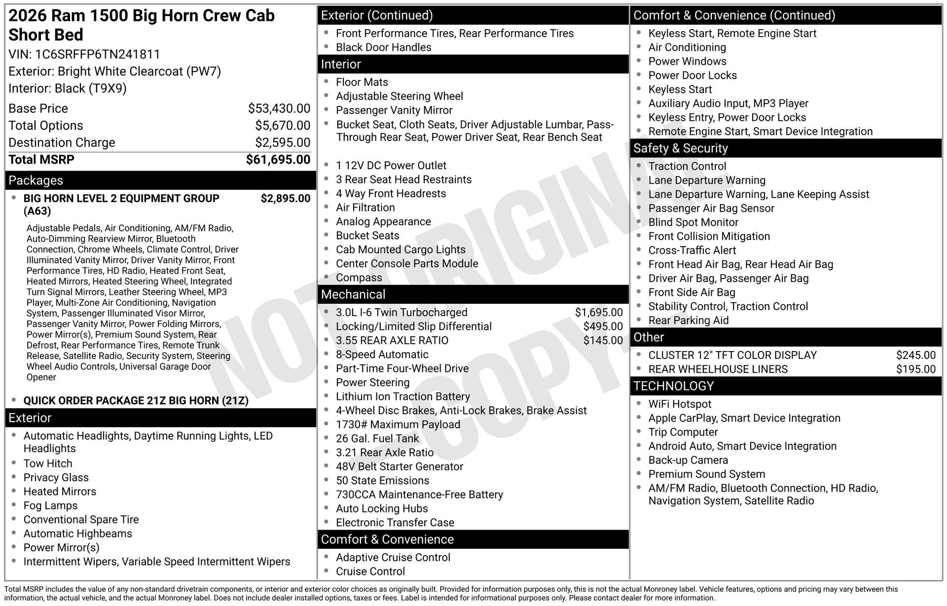 New 2026 RAM 1500 Big Horn image 3