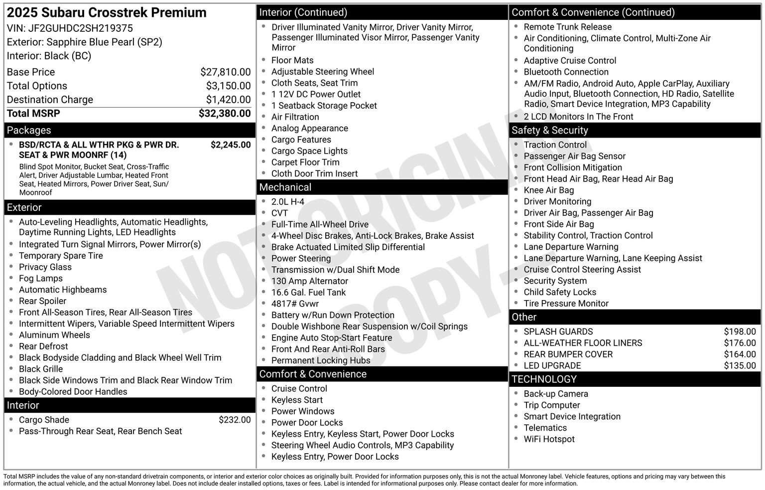 Certified 2025 Subaru Crosstrek 2.5i Premium AWD/4WD image 35