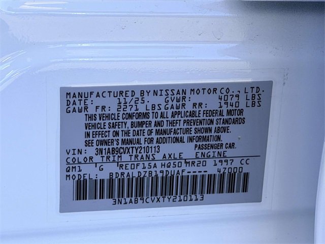 New 2026 Nissan Sentra SV w/ SV Convenience Package image 25