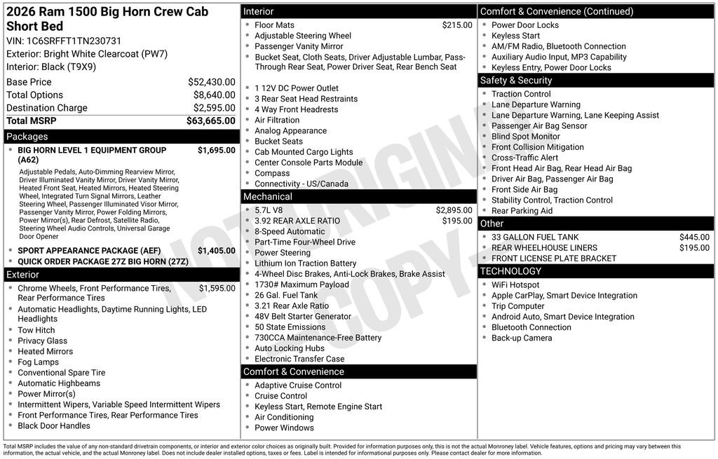 New 2026 RAM 1500 Big Horn image 38