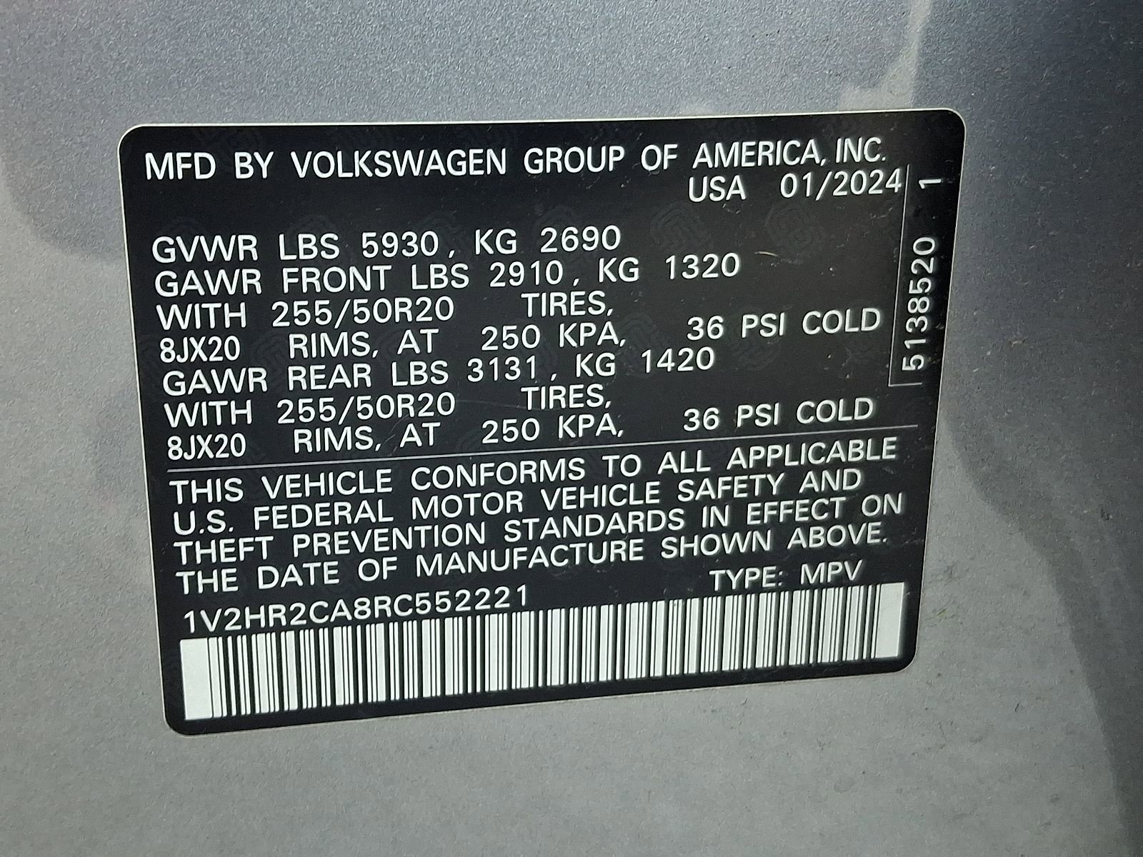 Used 2024 Volkswagen Atlas SE AWD/4WD image 28