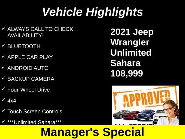 Used 2021 Jeep Wrangler Unlimited Sahara AWD/4WD image 10