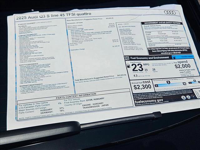 New 2025 Audi Q3 2.0T Premium image 18