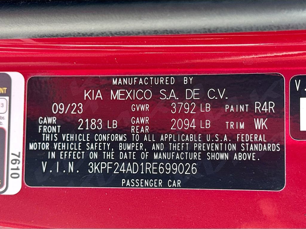 Certified 2024 Kia Forte LXS w/ LXS Technology Package FWD image 32