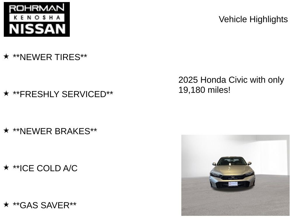 Used 2025 Honda Civic LX image 7