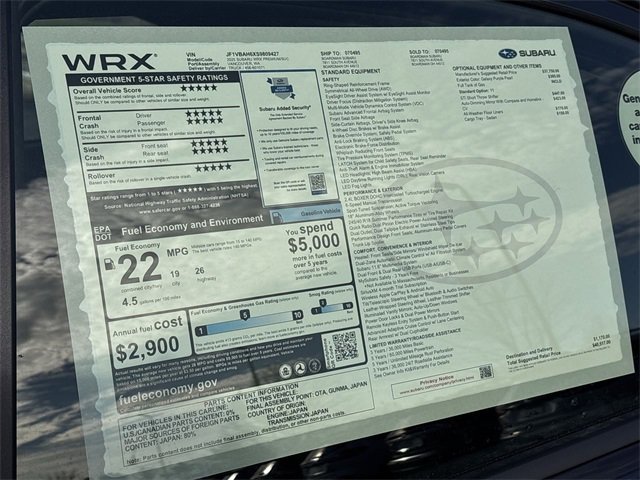 New 2025 Subaru WRX Premium image 29