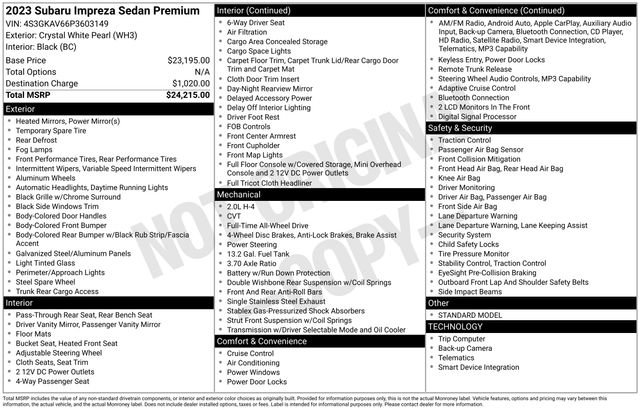 Certified 2023 Subaru Impreza Premium image 3