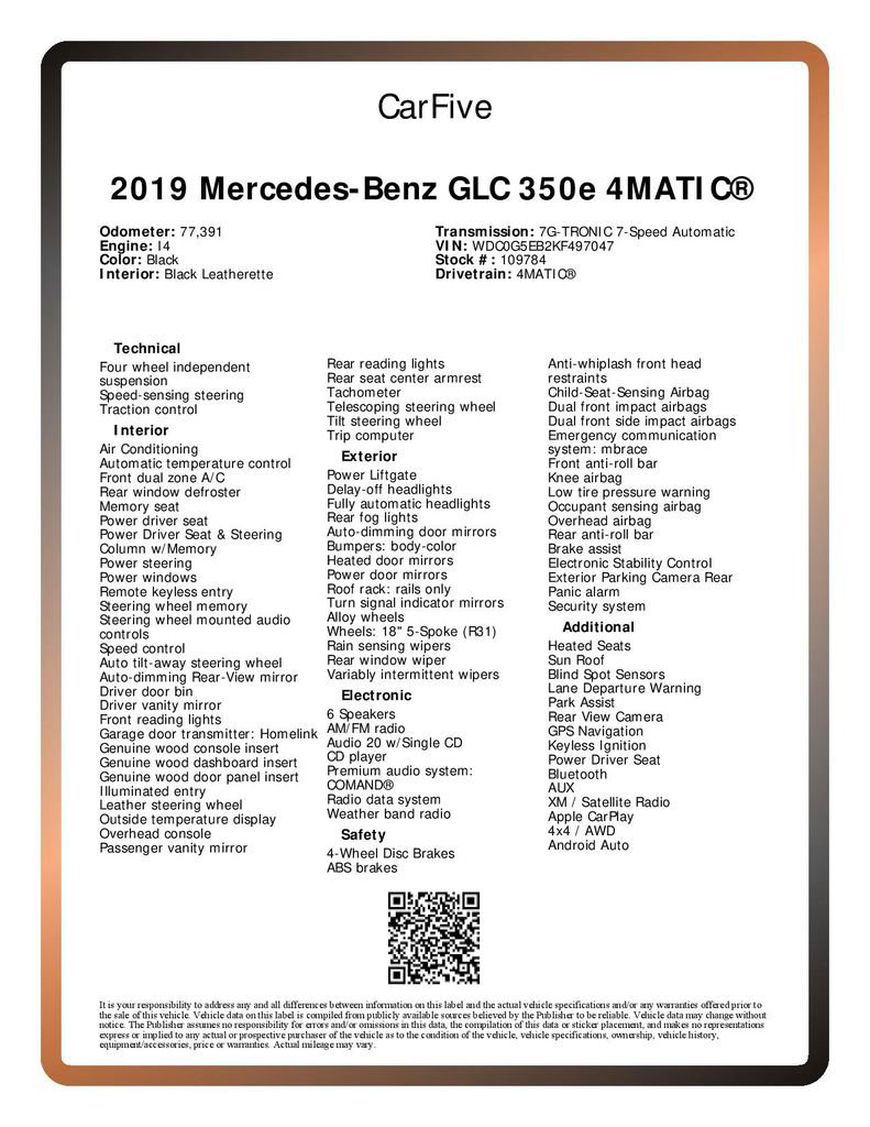 Used 2019 Mercedes-Benz GLC 350e 4MATIC image 34