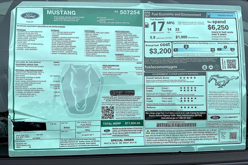 New 2024 Ford Mustang Dark Horse image 14