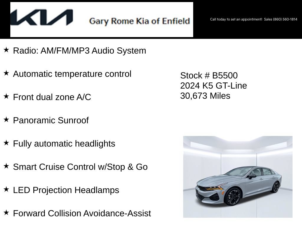 Certified 2024 Kia K5 GT-Line AWD/4WD image 21
