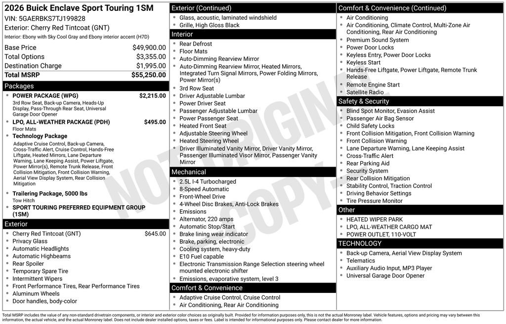 New 2026 Buick Enclave Sport Touring w/ Power Package image 26