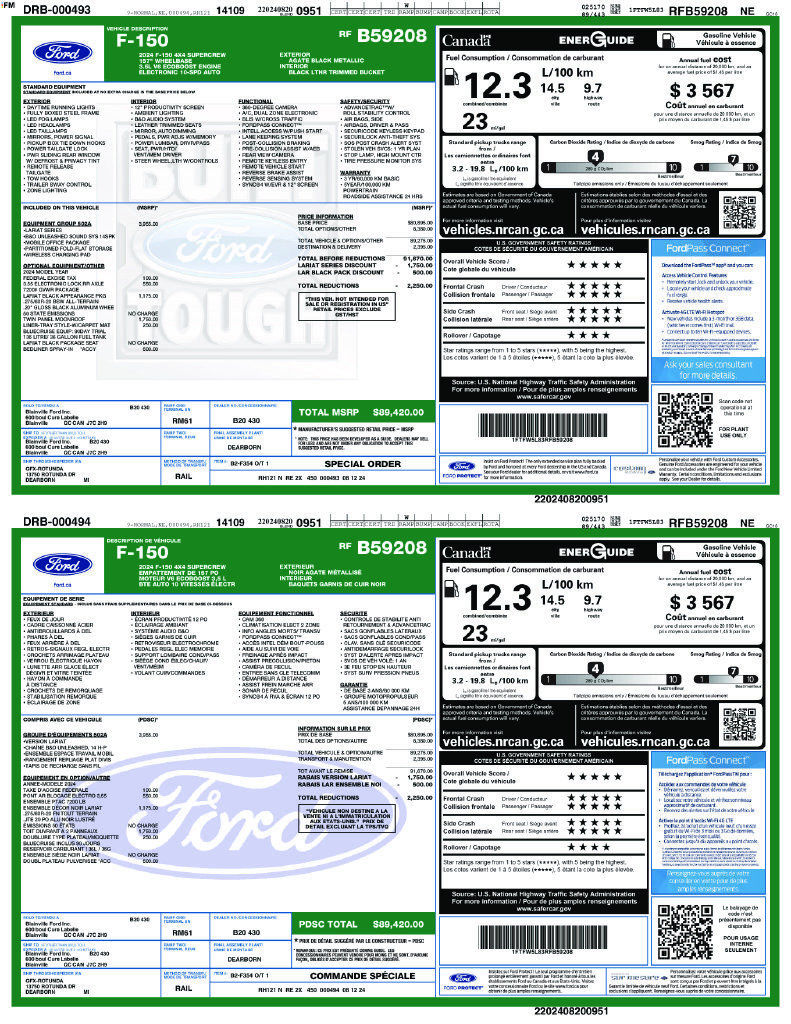 Used 2024 Ford F150 Lariat w/ Equipment Group 502A High AWD/4WD image 15