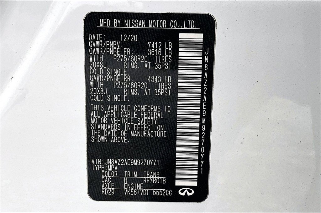 Used 2021 INFINITI QX80 Luxe w/ Cargo Package image 29