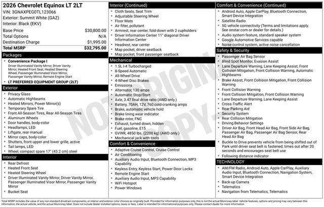 Used 2026 Chevrolet Equinox LT image 33
