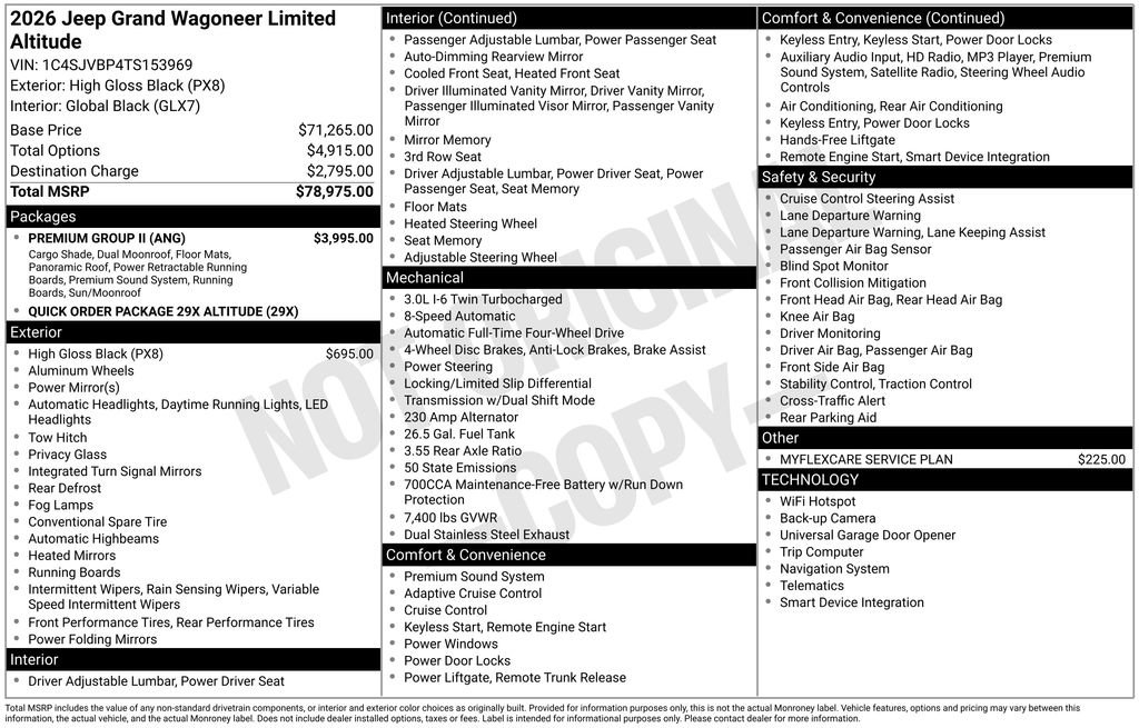 New 2026 Jeep Grand Wagoneer Limited w/ Premium Group II AWD/4WD image 6