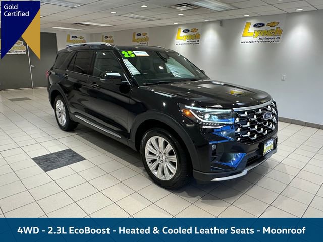 Certified 2025 Ford Explorer Platinum w/ LUX Leather Package AWD/4WD 360° Tour