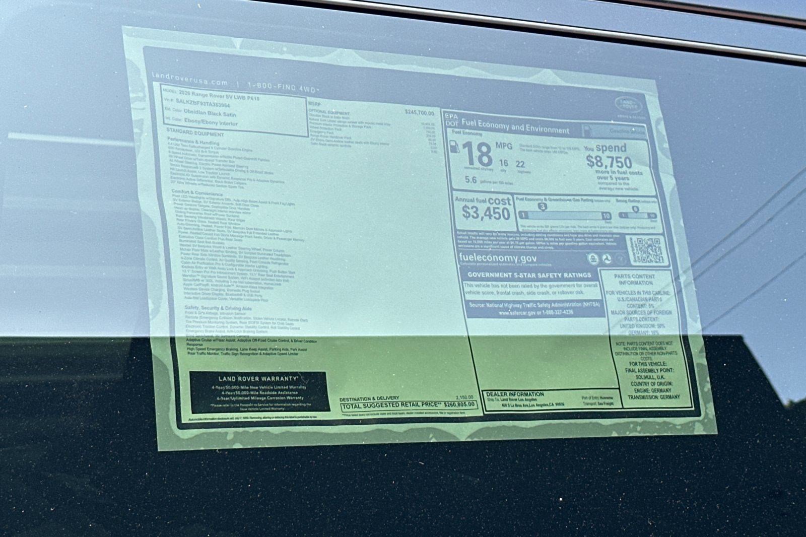 New 2026 Land Rover Range Rover SV AWD/4WD image 32