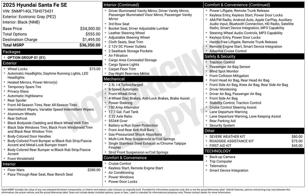 Used 2025 Hyundai Santa Fe SE image 30