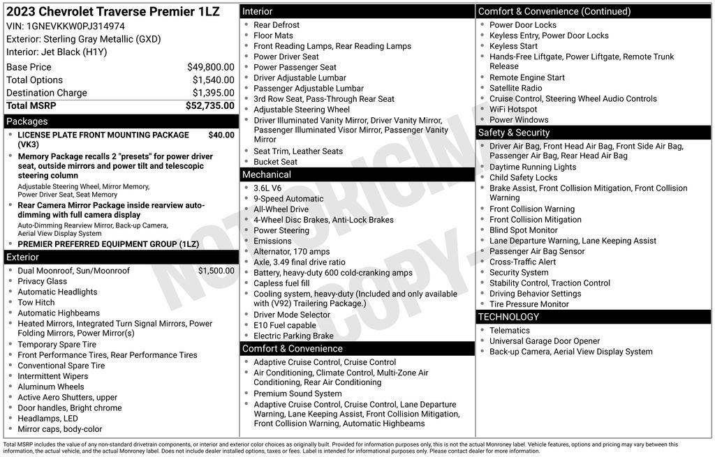 Used 2023 Chevrolet Traverse Premier image 2